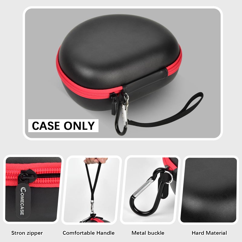 Comecase Headphone Case for Picun B8 P26/ for Beats Solo 4, Studio Pro, Solo3, Studio3 On-Ear Headphones More Foldable Bluetooth Wireless Headset (Extra Large) - Black - Image 4